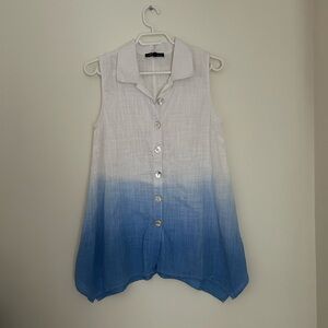 Blue Ombre Sleeveless Top